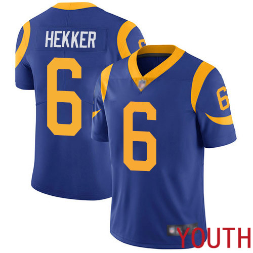Los Angeles Rams Limited Royal Blue Youth Johnny Hekker Alternate Jersey NFL Football 6 Vapor Untouchable